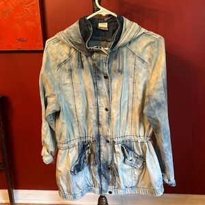 Women’s Size Large jeans Jacket with Hood